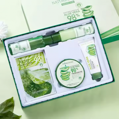 Kit de Cuidado de la Piel Natural – Aloe Vera & Extractos Florales