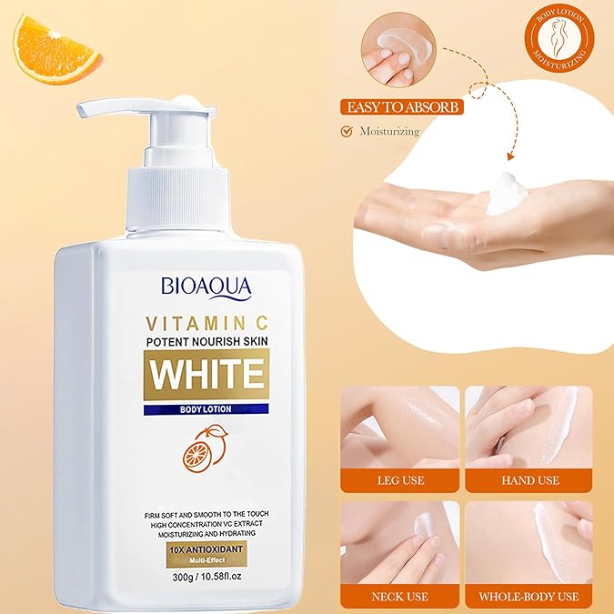 BIOAQUA Loción Corporal con Vitamina C – 10.58 oz / 10.58 fl.oz