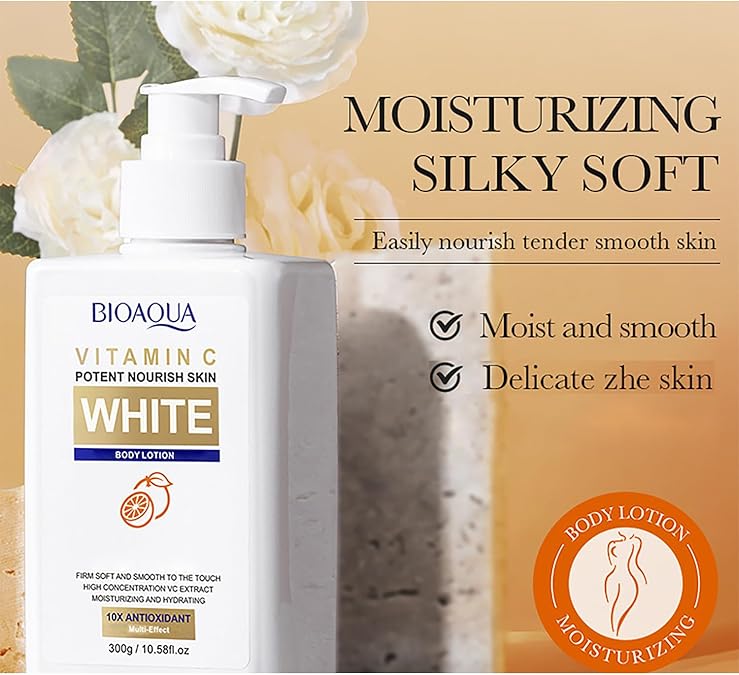 BIOAQUA Loción Corporal con Vitamina C – 10.58 oz / 10.58 fl.oz